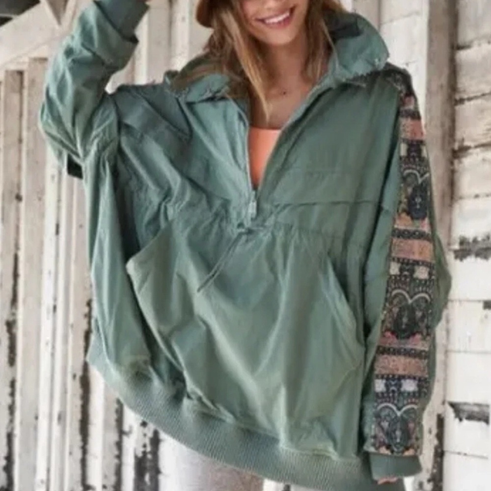 FP Movement by Free People Green Patterned Jacket